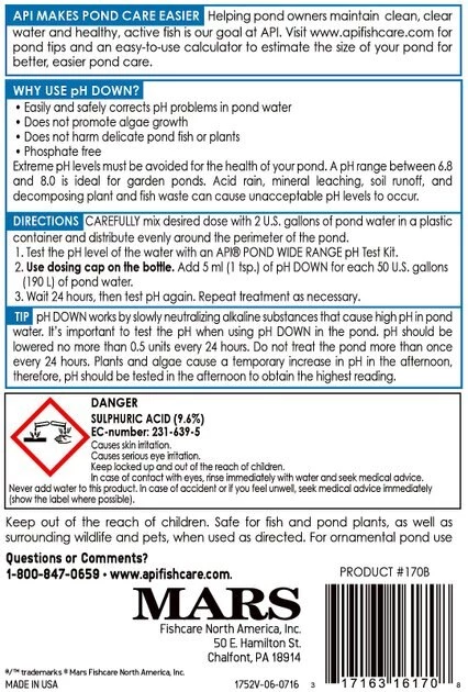 API Pond pH Down Pond Water pH Reducing Solution 2 API Pond pH Down Pond Water pH Reducing Solution - Image 2