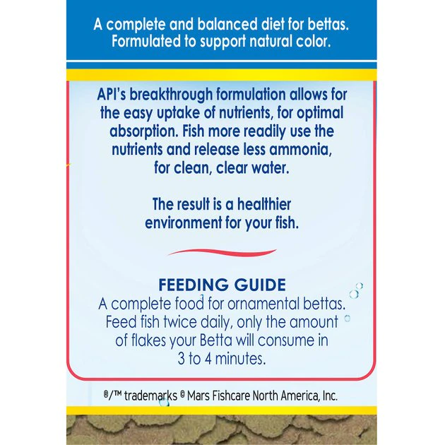 API Betta Flakes Fish Food, 0.36-oz bottle 2 API Betta Flakes Fish Food, 0.36-oz bottle - Image 2