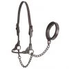 Derby Originals Bronze Beauty Premium Round Rolled Leather Cattle Show Halter & Chain Lead