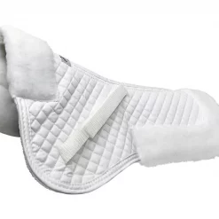Derby Originals Fleece Lined English Half Horse Saddle Pad, White