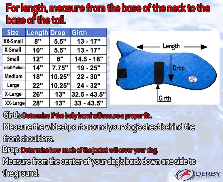 Derby Originals Hydro Cooling Dog Jacket, Blue 4 Derby Originals Hydro Cooling Dog Jacket, Blue - Image 4