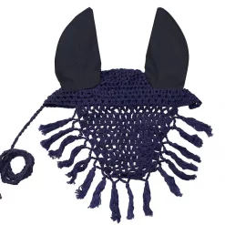 Derby Originals Paris Tack Premium Show Crochet Horse Fly Veil Bonnet, Full Horse