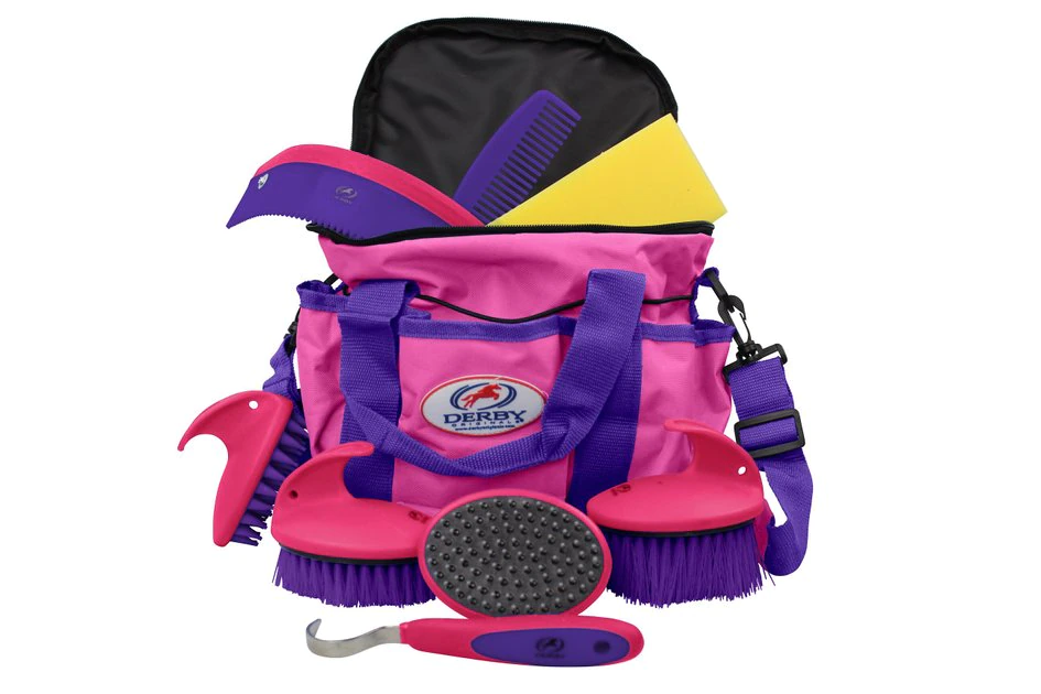 Derby Originals Premium Comfort 9-Piece Horse Grooming Kit 1 Derby Originals Premium Comfort 9-Piece Horse Grooming Kit