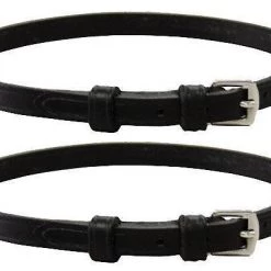 Derby Originals Premium English Leather Spur Straps w/ Keepers, Black