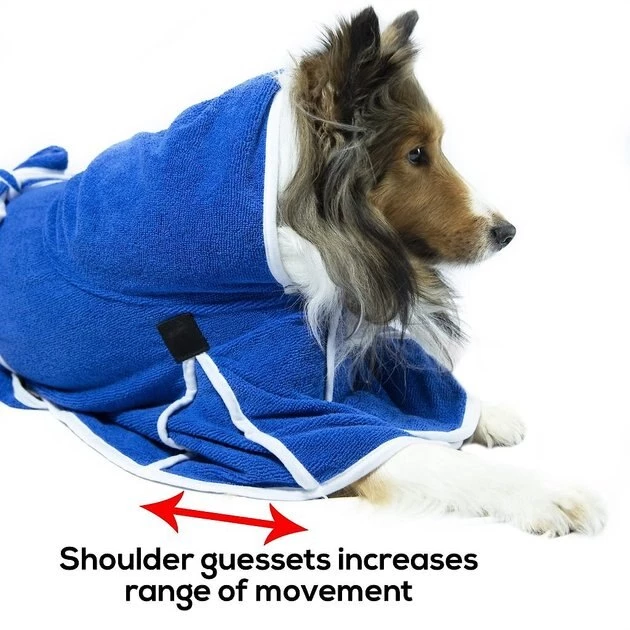Derby Originals Ultra Flex Dog Bathrobe, Royal Blue 3 Derby Originals Ultra Flex Dog Bathrobe, Royal Blue - Image 3