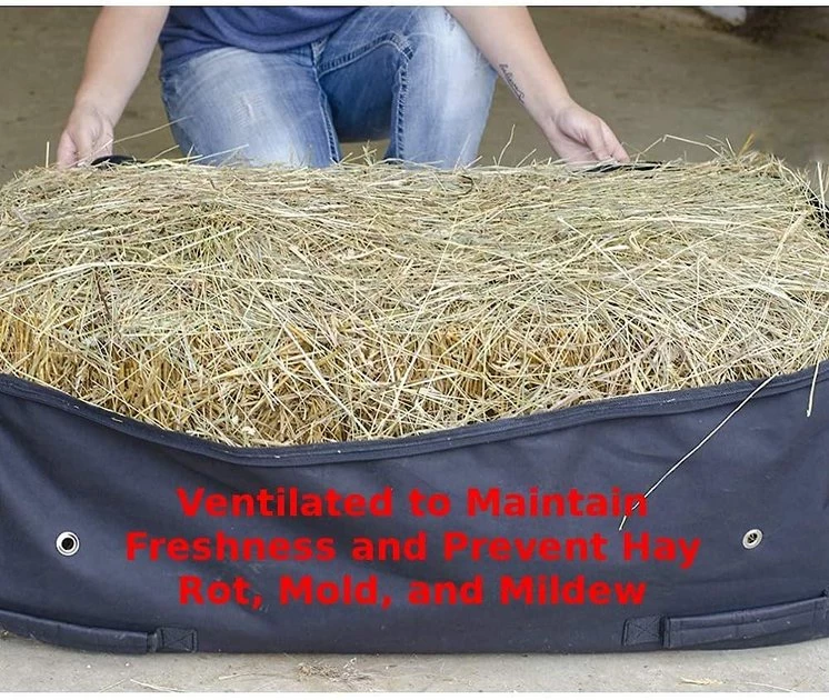 Derby Originals Waterproof Heavy-Duty Rolling Horse Hay Bale Bag, Black 2 Derby Originals Waterproof Heavy-Duty Rolling Horse Hay Bale Bag, Black - Image 2