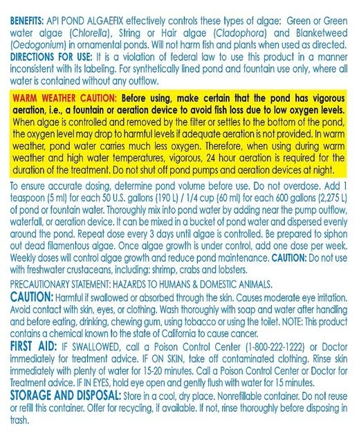 API Pond Algaefix Algae Control Solution, 1-gal bottle & API Pond-Zyme Sludge Destroyer Pond Sludge Remover, 16-oz bottle 3 API Pond Algaefix Algae Control Solution, 1-gal bottle & API Pond-Zyme Sludge Destroyer Pond Sludge Remover, 16-oz bottle - Image 3