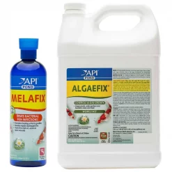 API Pond Melafix for Bacterial Infections in Fish + Pond Algaefix Algae Control Solution