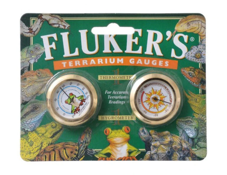 Fluker's Terrarium Gauges Thermometer & Hygrometer Combo Pack 1 Fluker's Terrarium Gauges Thermometer & Hygrometer Combo Pack