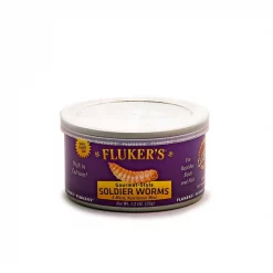 Fluker's Gourmet Canned Soldierworms Reptile Food, 1.2-oz bag