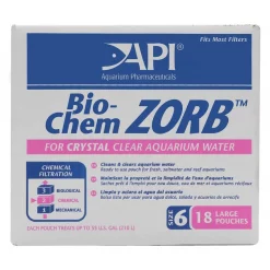API Bio-Chem Zorb Filter Media Pouch for Crystal Clear Aquarium Water Size 6