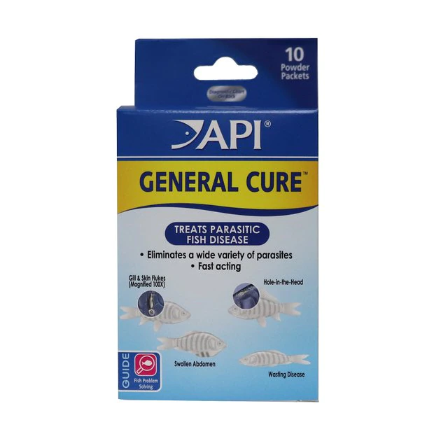 API General Cure Freshwater & Saltwater Aquarium Parasitic Fish Disease Treatment 1 API General Cure Freshwater & Saltwater Aquarium Parasitic Fish Disease Treatment
