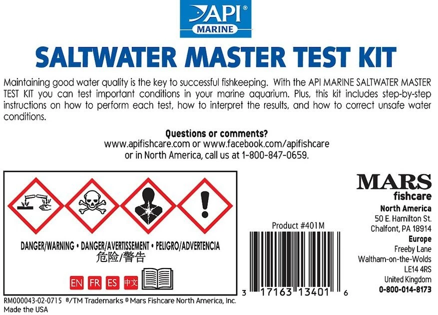 API Saltwater Aquarium Master Test Kit 2 API Saltwater Aquarium Master Test Kit - Image 2