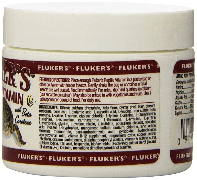 Fluker's Reptile Vitamin with Beta Carotene Reptile Supplement 2 Fluker's Reptile Vitamin with Beta Carotene Reptile Supplement - Image 2